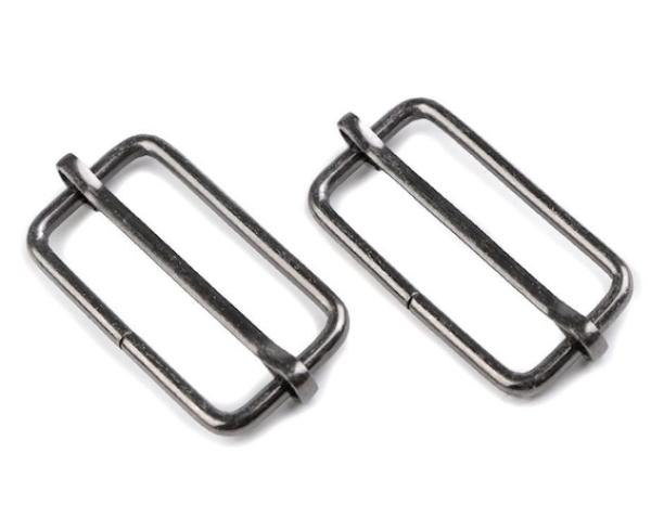 Stegschnalle Nickel Schwarz - 33 mm